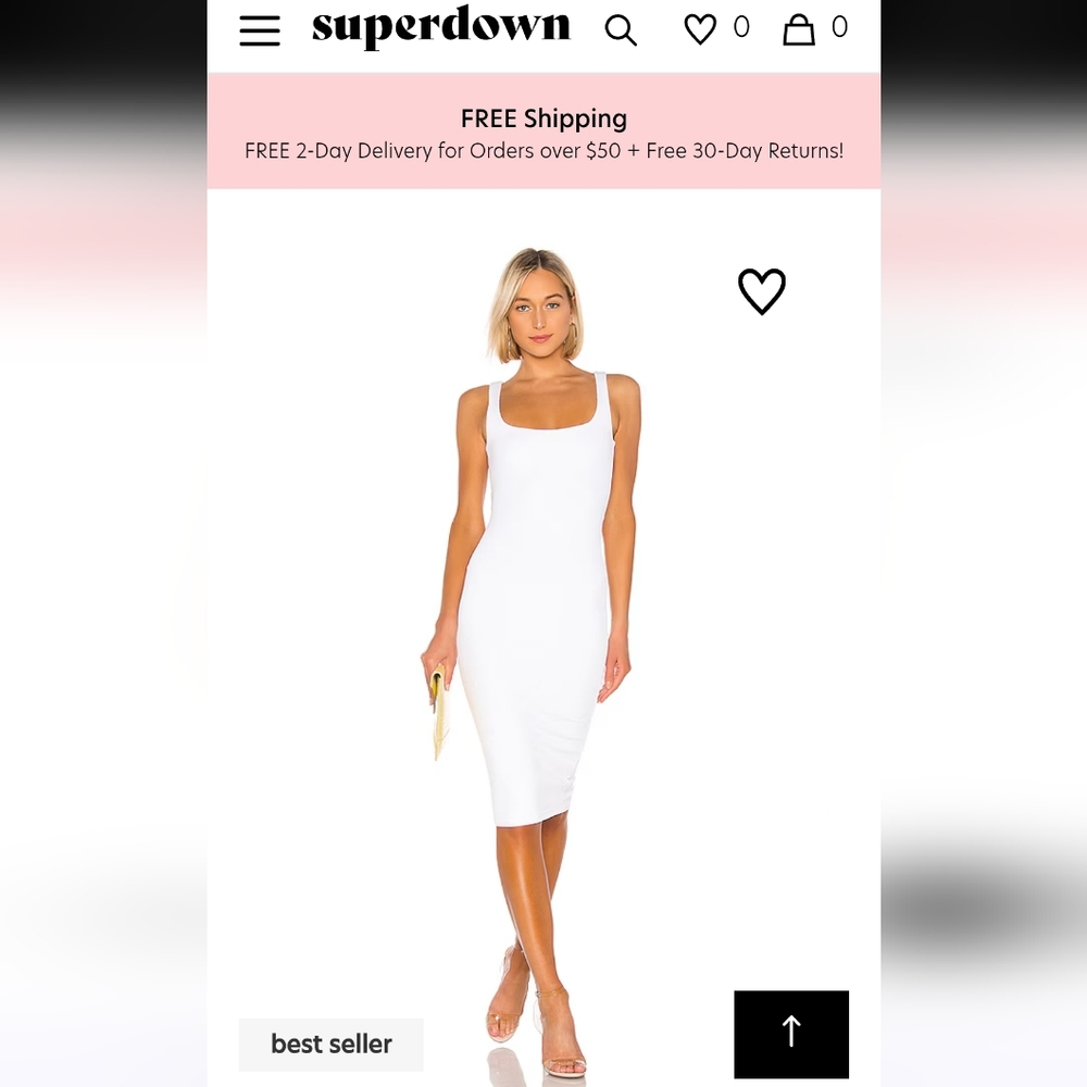 Superdown Gail Tank Dress With Cut Out Back